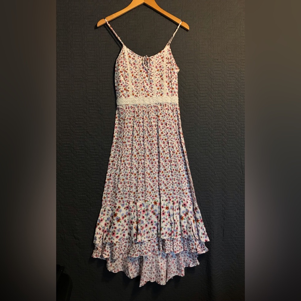 Japna- Womens Floral Cottagecore Spaghetti Strap Dress